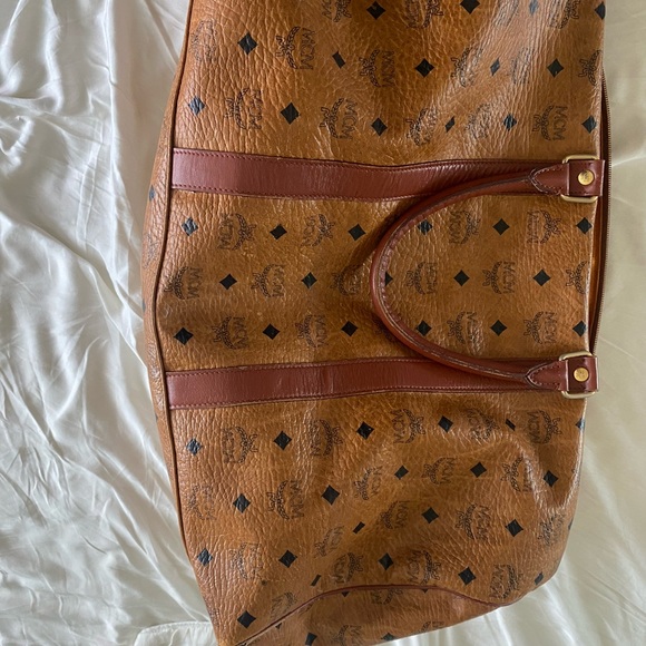 MCM Cognac Vasetos Travel Bag with Iconic Monogram - Picture 4 of 10